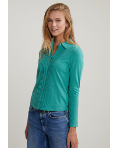 Jade green classic T-shirt long sleeves
