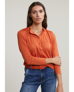 Oranje klassieke T-shirt lange mouwen