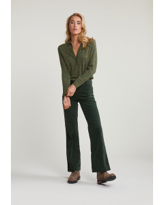 Pantalon en velours 2 poches appliquées vert