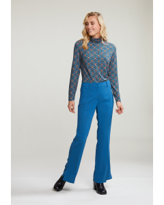 Petrol classic pants with side slit