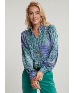 Multi V-hals blouse paisleyprint