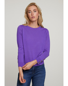 Purple crew neck merino sweater