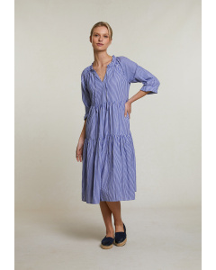 Blue/white stiped dress 3/4 sleeves