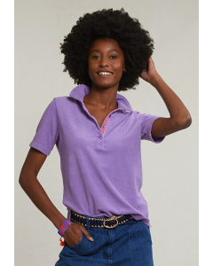 Purple sponge polo short sleeves