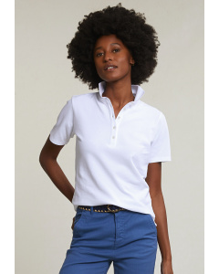White basic classic polo short sleeves