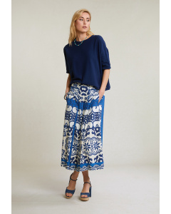 Blue/white long fantasy skirt