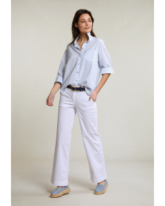 Pantalon droit stretch blanc