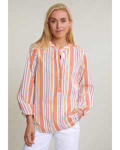 Multi loose striped blouse long sleeves