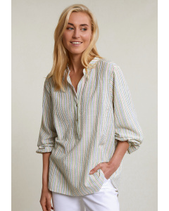Multi loose striped blouse 3/4 sleeves