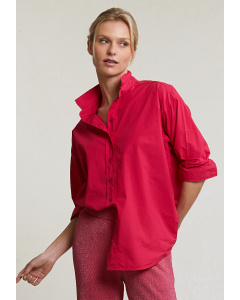 Fuchsia loose buttoned blouse long sleeves