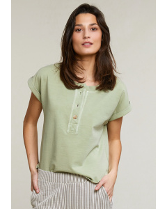 T-shirt col rond manches courtes vert