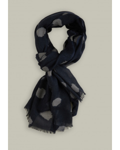 Woolen dotted scarf french blue