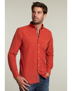 Custom fit corduroy shirt blush