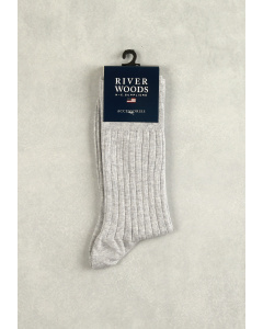 Geribbelde katoenen sokken lt grey mix