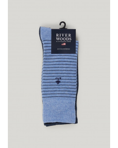 Blue striped socks