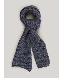 Wool-cashmere scarf navy for men