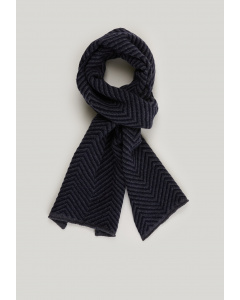 Wool-cashmere scarf graphite mix for men