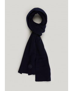 Uni wool-cashmere scarf navy/inox mic for men