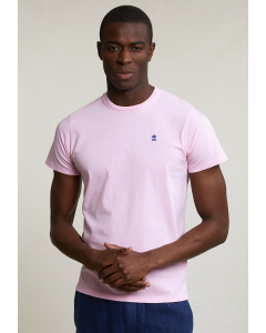 Custom fit basic pima cotton crew neck T-shirt flamingo