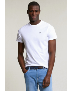 Custom fit basic pima cotton crew neck T-shirt white