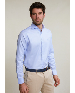 Custom fit uni shirt blue