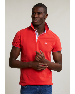Custom fit cotton polo stanford red