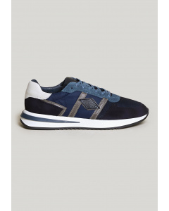 Dark blue sneakers with laces
