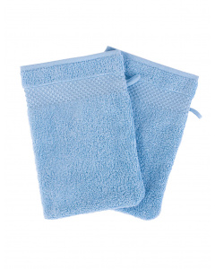 Set of two washing gloves in blue