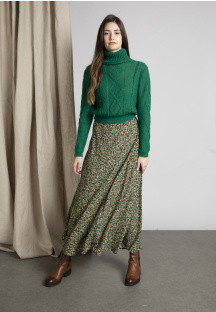 Long A-line skirt in Green