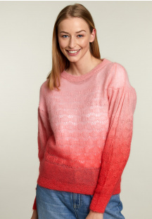 Pink and red tie & dye pullover