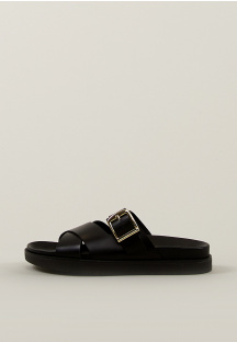 Black belted sandals