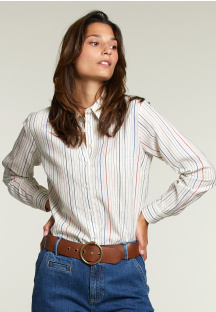 Multi striped blouse with buttons