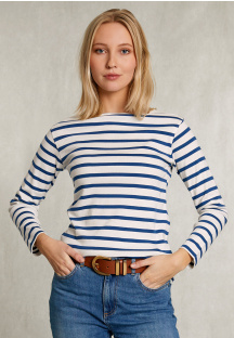 White/ocean striped T-shirt