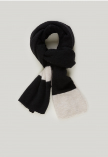 Zwart/écru basic sjaal
