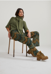 Khaki/brown knitted fantasy pants