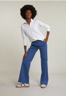 Pantalon classique stretch bleu