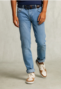 Slim fit 5-pocket jeansbroek bleach