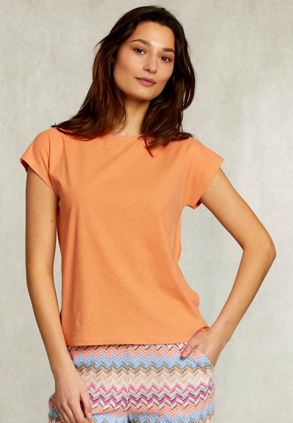 Outlook Beenmerg Ooit Oranje katoenen mouwloze T-shirt - River Woods
